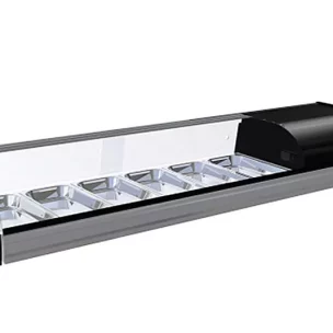 Vitrina refrigerada con 6 cubetas GN 1/3 x 40 incluidas