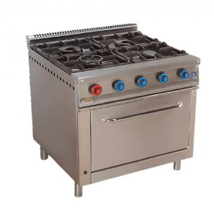 Cocina a gas con horno de 4 fuegos 30.50 Kw de IMEGAS