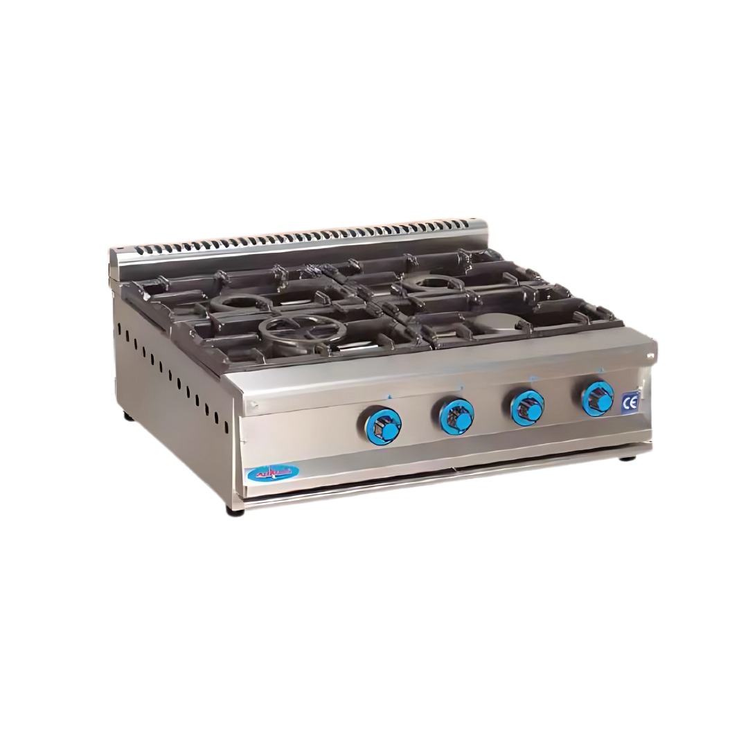 Cocina a gas con horno, estante o sobremesa de 4 fuegos 30.50 Kw