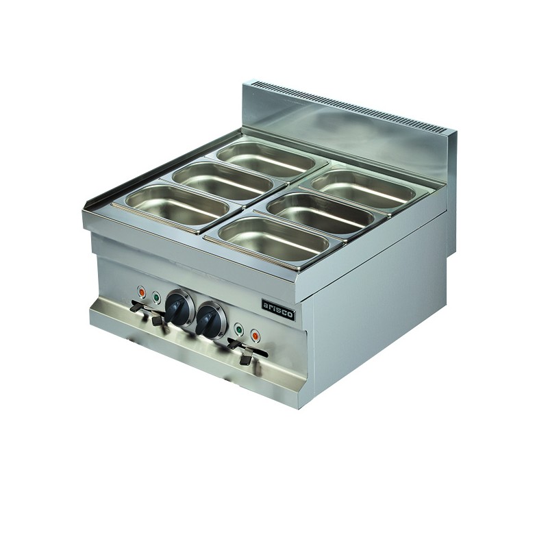 Baño María Capacidad 6 cubetas GN1/4(no incluidas) 600x600x265h