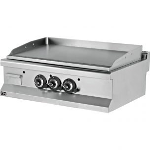 Fry tops a gas sobremesa liso acero rectificado 12 mm