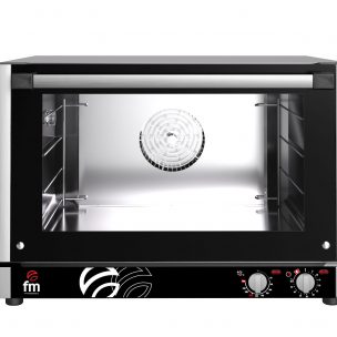 Horno de convección con control manual y capacidad para 4 bandejas de 600X400 mm o GN 1/1