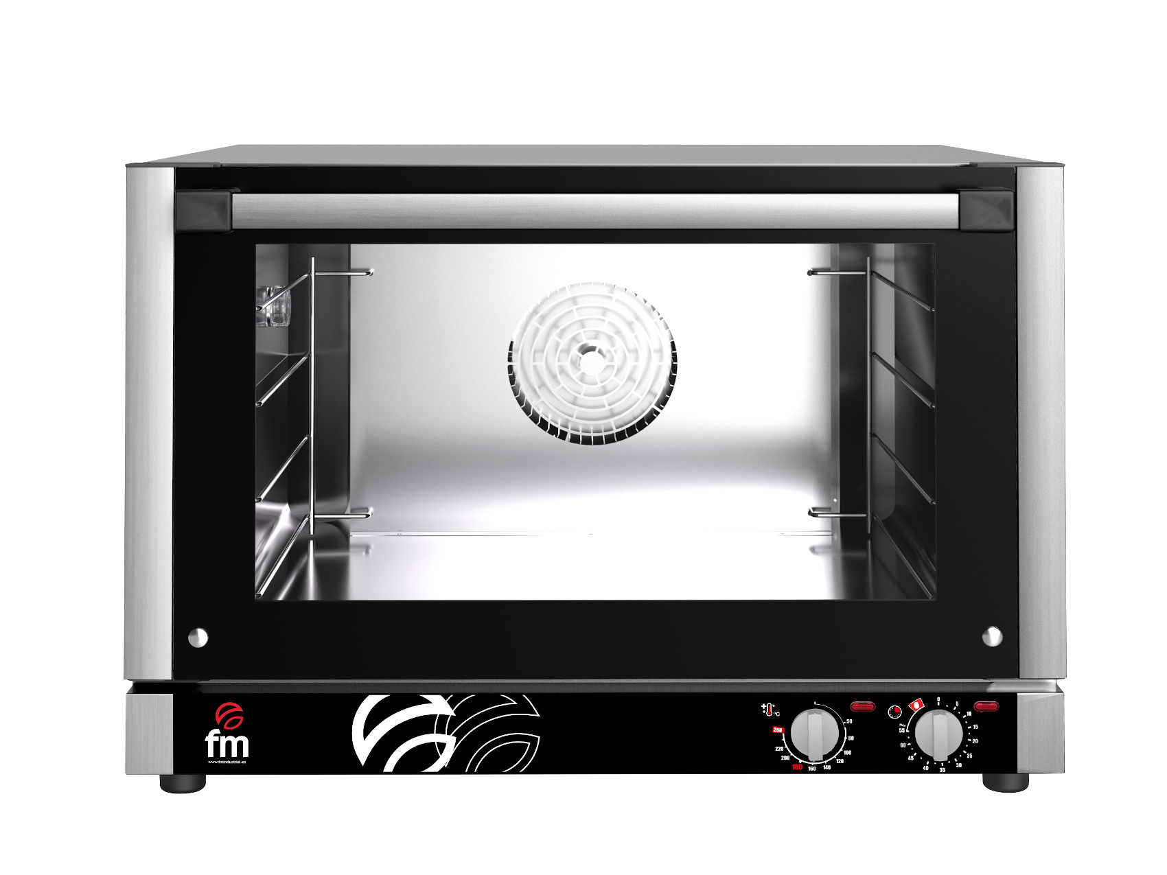 Horno de convección con control manual y capacidad para 4 bandejas de 600X400 mm o GN 1/1