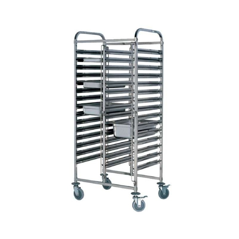 Carro Bandejero doble de 15+15 GN1/1